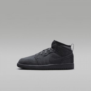 Nike Jordan 1 Mid SE Craft Lasten Kengät Tummanharmaat Punainen Mustat | 320OIBKDM