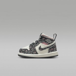 Nike Jordan 1 Mid SE Lasten Kengät Kukka Valkoinen Pinkki | 092LXRWUF