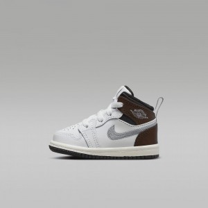 Nike Jordan 1 Mid SE Lasten Kengät Valkoinen Suklaa | 041FMHZIG