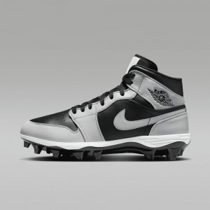 Nike Jordan 1 Mid TD Miesten Kengät Metal Hopea Mustat | 305FOLNAV
