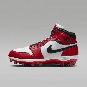Nike Jordan 1 Mid TD Miesten Kengät Valkoinen Punainen Mustat | 231ZDXKEB