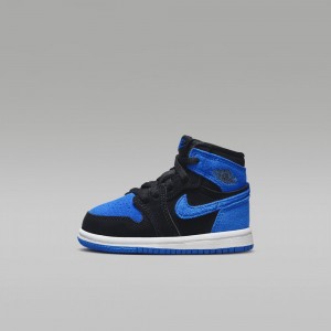 Nike Jordan 1 Retro High OG Lasten Kengät Mustat Valkoinen Kuninkaallinen Sininen Sininen | 283OMYHKP