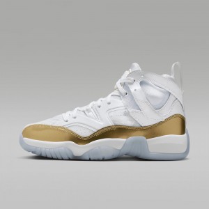 Nike Jumpman Two Trey Naisten Kengät Valkoinen Metal Kultaiset | 827VQRXPN