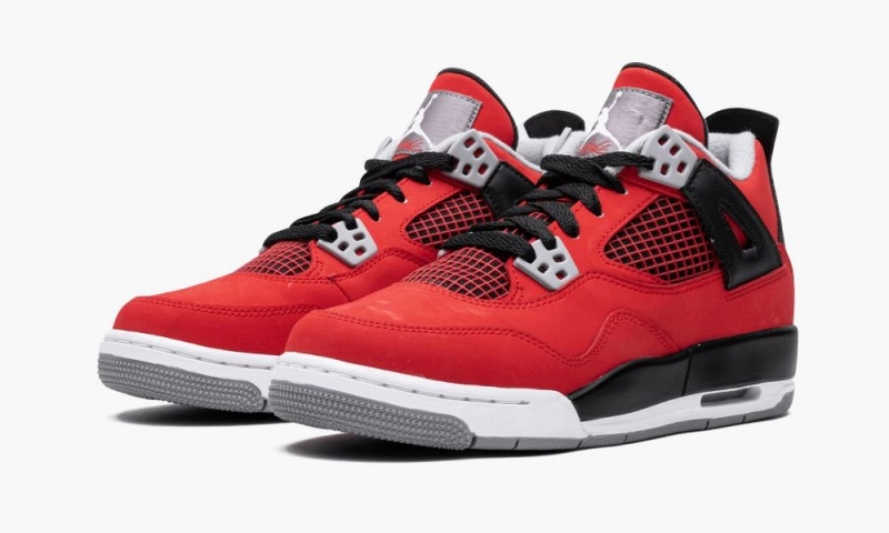 Nike AIr Jordan 4 Retro GS 'Toro Bravo' Lasten Kengät Punainen Valkoinen Mustat Harmaat | 490AICGDB