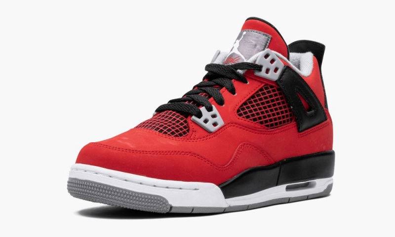 Nike AIr Jordan 4 Retro GS 'Toro Bravo' Lasten Kengät Punainen Valkoinen Mustat Harmaat | 490AICGDB