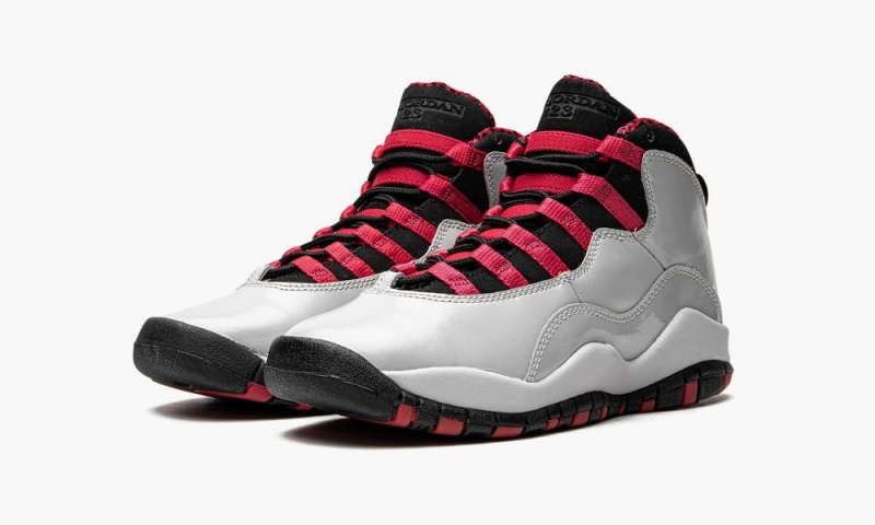 Nike Air Jordan 10 Retro (GS) Lasten Kengät Harmaat Mustat Punainen | 493DMOYQT