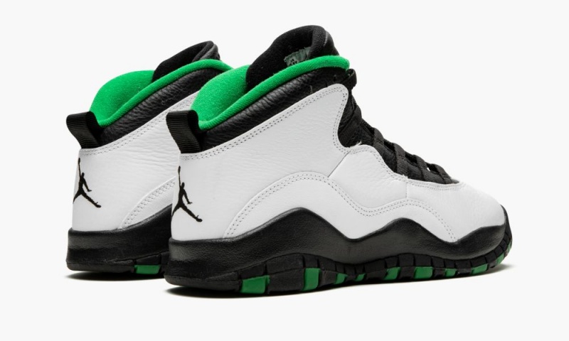 Nike Air Jordan 10 Retro (GS) 'Seattle' Lasten Kengät Valkoinen Mustat Vihreä | 015CGVXHL