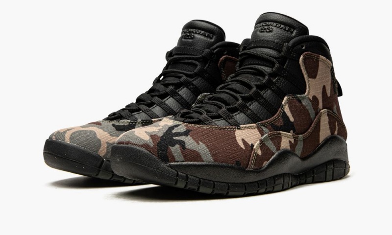 Nike Air Jordan 10 'Woodland Camo' Miesten Kengät Camo Mustat Suklaa | 483BTQMNJ