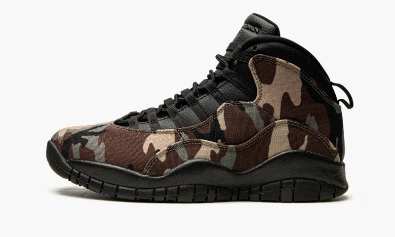 Nike Air Jordan 10 \'Woodland Camo\' Miesten Kengät Camo Mustat Suklaa | 483BTQMNJ