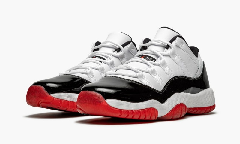 Nike Air Jordan 11 Low GS 'Concord Bred' Lasten Kengät Valkoinen Punainen Mustat | 753LEKZFO