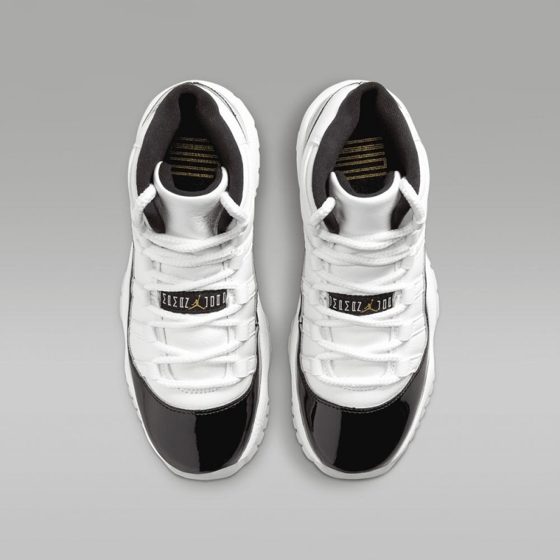 Nike Air Jordan 11 Retro Lasten Kengät Valkoinen Mustat Metal Kultaiset | 827NXRSHL