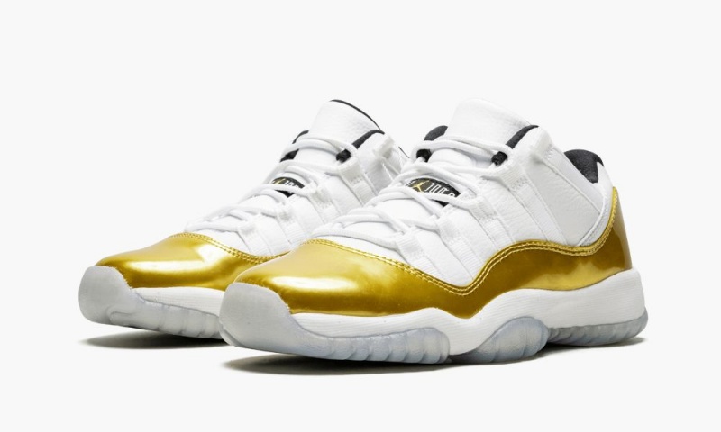 Nike Air Jordan 11 Retro Low BG 'Closing Ceremony' Lasten Kengät Valkoinen Kultaiset Mustat | 290ROJGPT