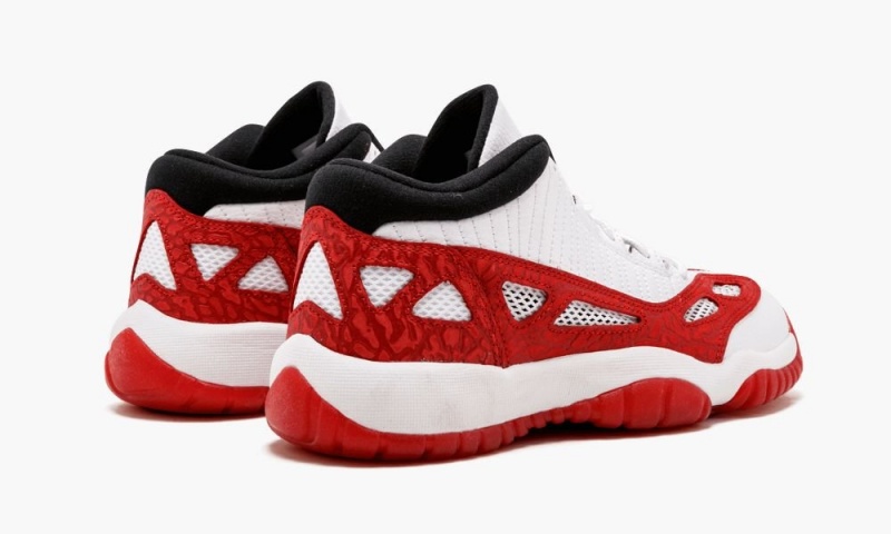Nike Air Jordan 11 Retro Low IE BG Lasten Kengät Valkoinen Punainen Mustat | 641CMBIQY