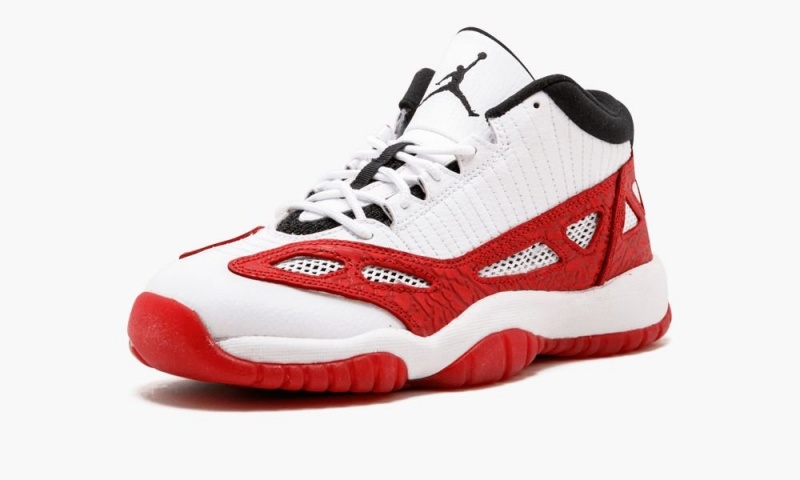 Nike Air Jordan 11 Retro Low IE BG Lasten Kengät Valkoinen Punainen Mustat | 641CMBIQY