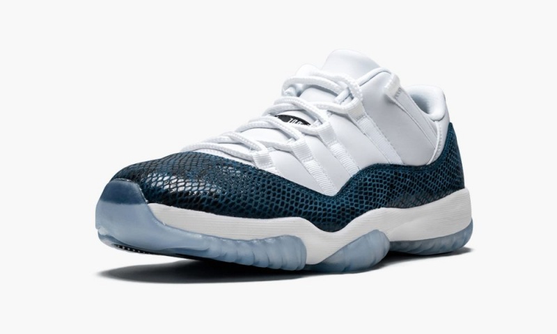 Nike Air Jordan 11 Retro Low LE 'Blue Snakeskin' Miesten Kengät Valkoinen Mustat Laivastonsininen | 587UDQHZT