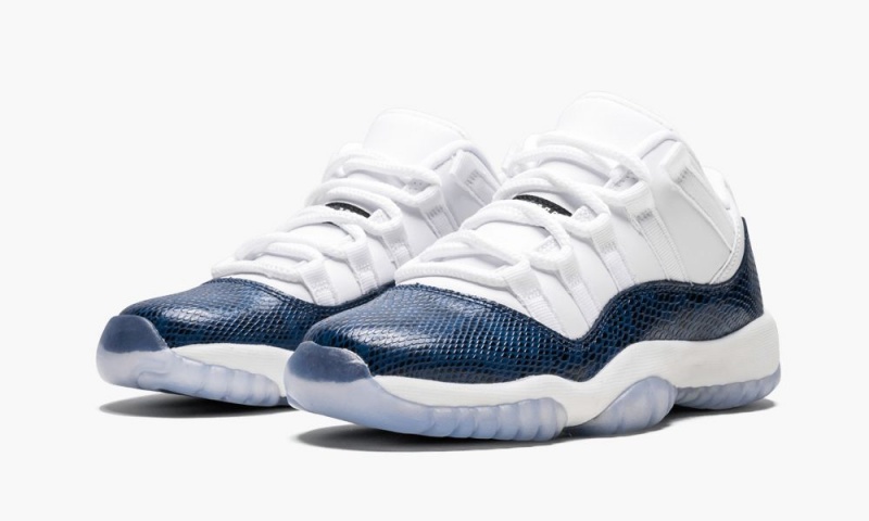 Nike Air Jordan 11 Retro Low LE GS 'Blue Snakeskin' Lasten Kengät Mustat Laivastonsininen | 918NKMBGR