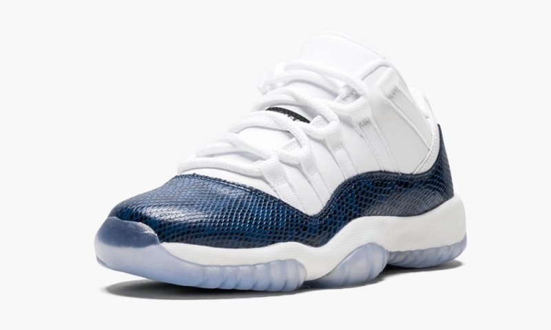Nike Air Jordan 11 Retro Low LE GS 'Blue Snakeskin' Lasten Kengät Mustat Laivastonsininen | 918NKMBGR
