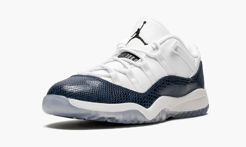 Nike Air Jordan 11 Retro Low LE PS 'Navy Snakeskin' Lasten Kengät Valkoinen Mustat Laivastonsininen | 680YTMOKH
