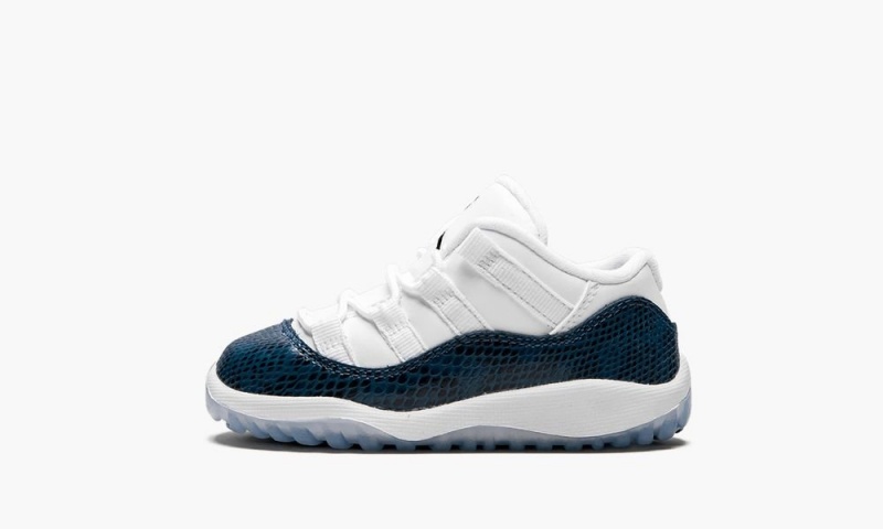 Nike Air Jordan 11 Retro Low LE TD \'Blue Snakeskin\' Lasten Kengät Valkoinen Mustat Laivastonsininen | 145EKTDWP