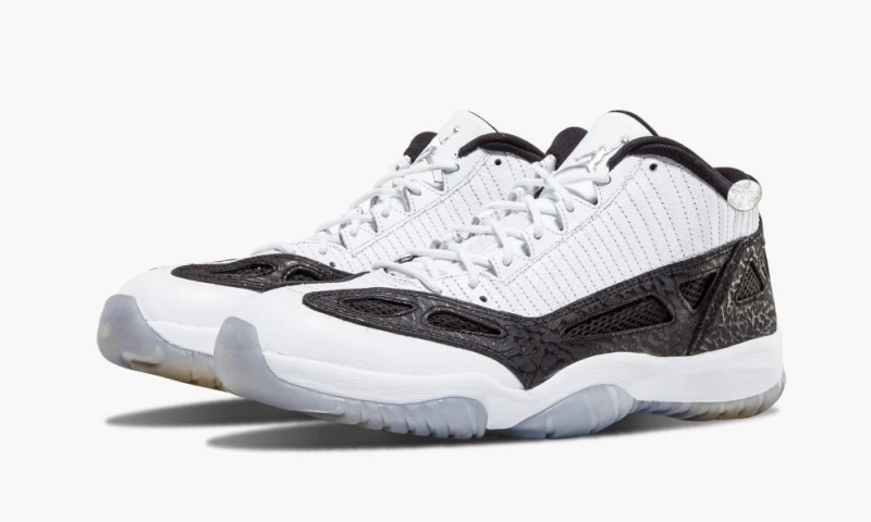 Nike Air Jordan 11 Retro Low Miesten Kengät Valkoinen Metal Hopea Mustat | 195ZAUHFO