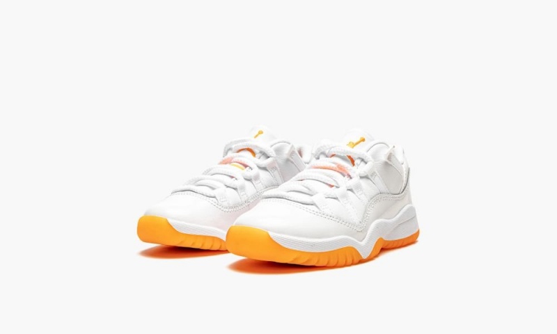 Nike Air Jordan 11 Retro Low PS 'Bright Citrus' Lasten Kengät Valkoinen Vaaleanoranssi | 015WAGLZM