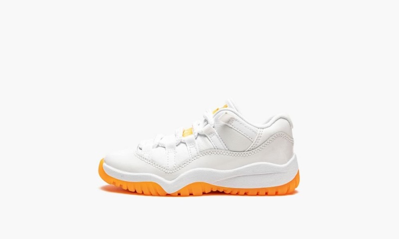 Nike Air Jordan 11 Retro Low PS \'Bright Citrus\' Lasten Kengät Valkoinen Vaaleanoranssi | 015WAGLZM