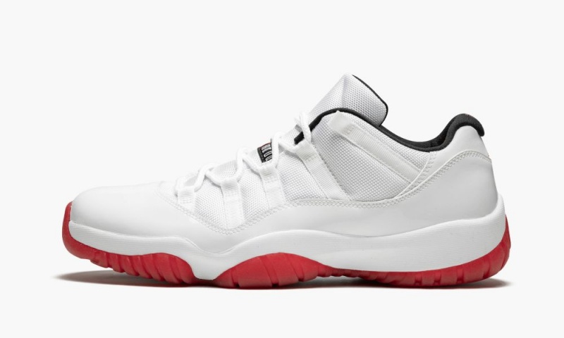 Nike Air Jordan 11 Retro Low \'White/Varsity Red\' Miesten Kengät Valkoinen Punainen Mustat | 789ZRKBLJ