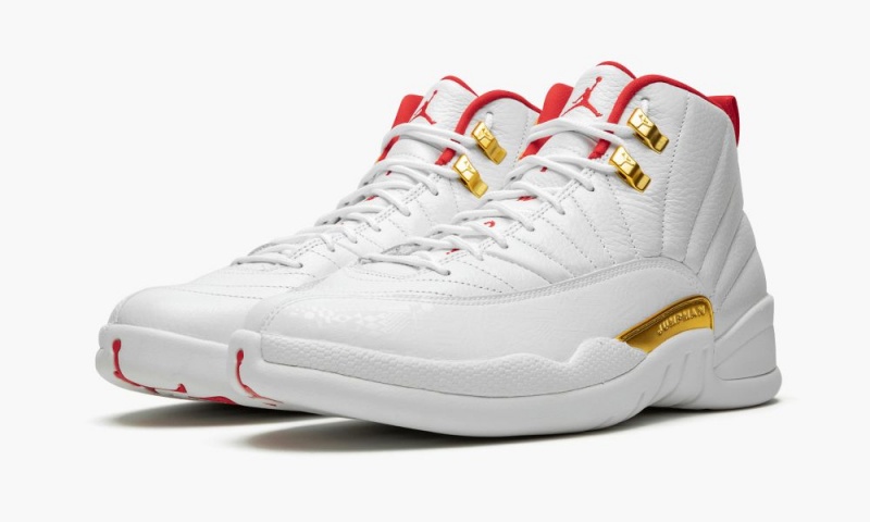 Nike Air Jordan 12 'FIBA' Miesten Kengät Valkoinen Punainen Metal Kultaiset | 540BDHXGP