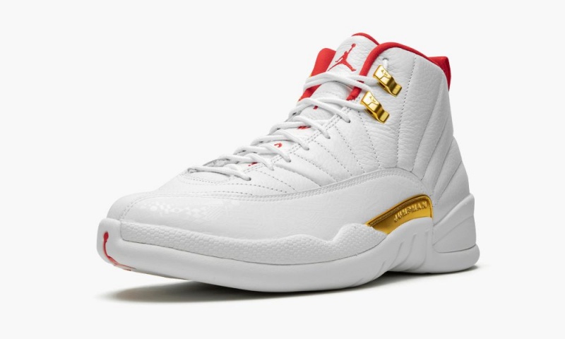 Nike Air Jordan 12 'FIBA' Miesten Kengät Valkoinen Punainen Metal Kultaiset | 540BDHXGP