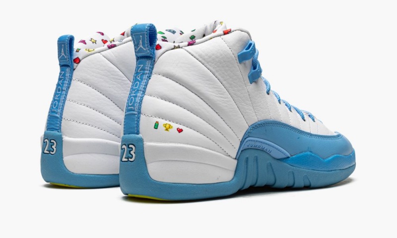 Nike Air Jordan 12 GS 'Emoji' Lasten Kengät Valkoinen Sininen Sitruuna | 621YQNJEP