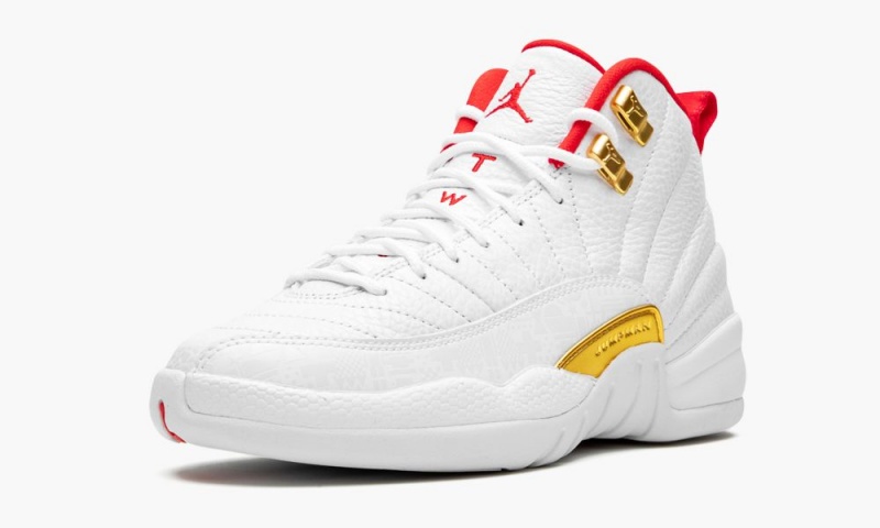 Nike Air Jordan 12 GS 'FIBA' Lasten Kengät Valkoinen Punainen Metal | 784ZHOWRE
