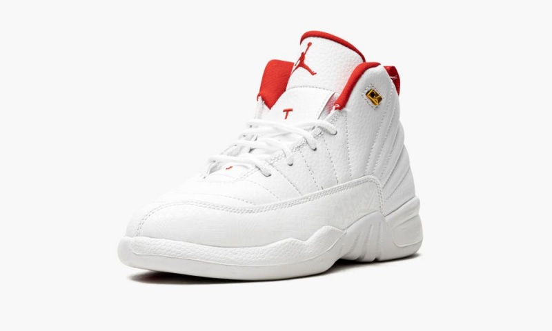 Nike Air Jordan 12 PS 'FIBA' Lasten Kengät Valkoinen Punainen Metal | 143JTDPEU
