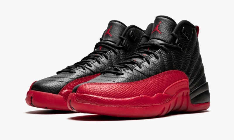 Nike Air Jordan 12 Retro BG 'Flu Game' Lasten Kengät Mustat Punainen | 568ESFKAT