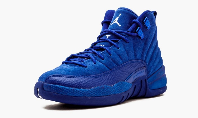 Nike Air Jordan 12 Retro BG Lasten Kengät Syvä Kuninkaallinen Sininen Sininen Valkoinen Metal | 160KMVSOR