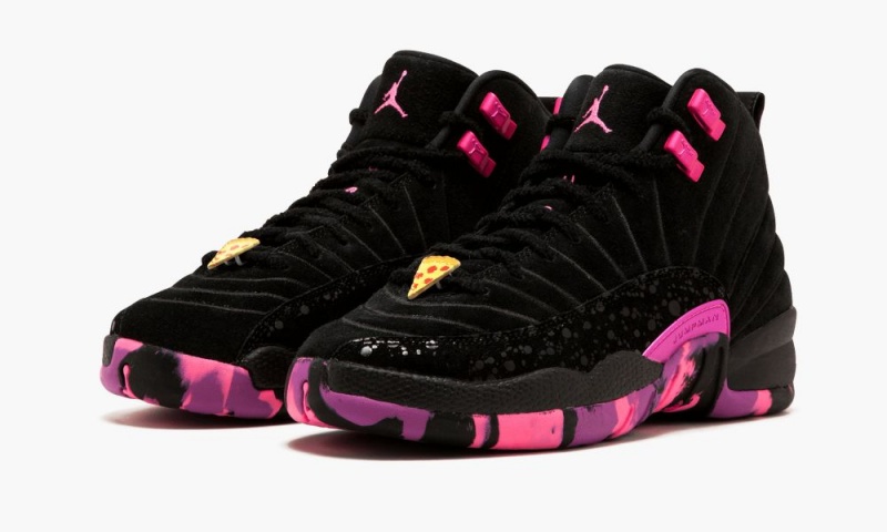 Nike Air Jordan 12 Retro DB BG Lasten Kengät Mustat Pinkki Violetit | 491ROJCBE