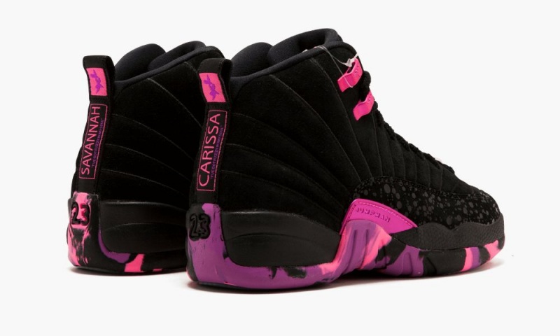 Nike Air Jordan 12 Retro DB BG Lasten Kengät Mustat Pinkki Violetit | 491ROJCBE