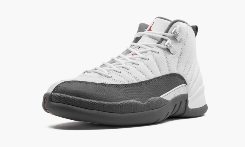 Nike Air Jordan 12 Retro 'Dark Grey' Miesten Kengät Valkoinen Tummanharmaat Punainen | 263EZFTQO