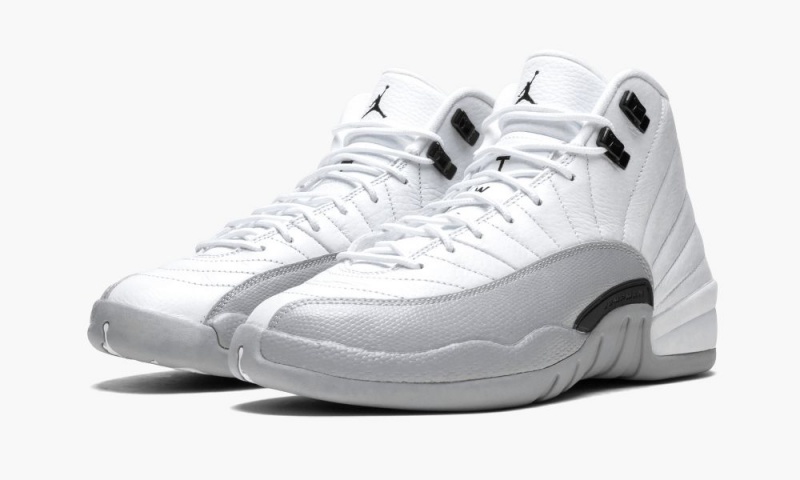 Nike Air Jordan 12 Retro GG 'Baron' Lasten Kengät Valkoinen Mustat Harmaat | 342OWBZLU