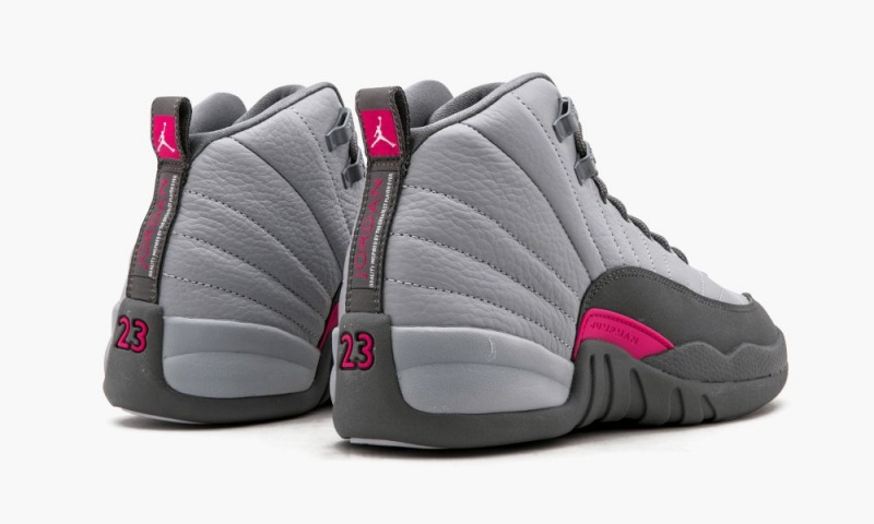 Nike Air Jordan 12 Retro GG 'Wolf Grey / Vivid Pink' Lasten Kengät Harmaat Pinkki Harmaat | 230GJUEYC