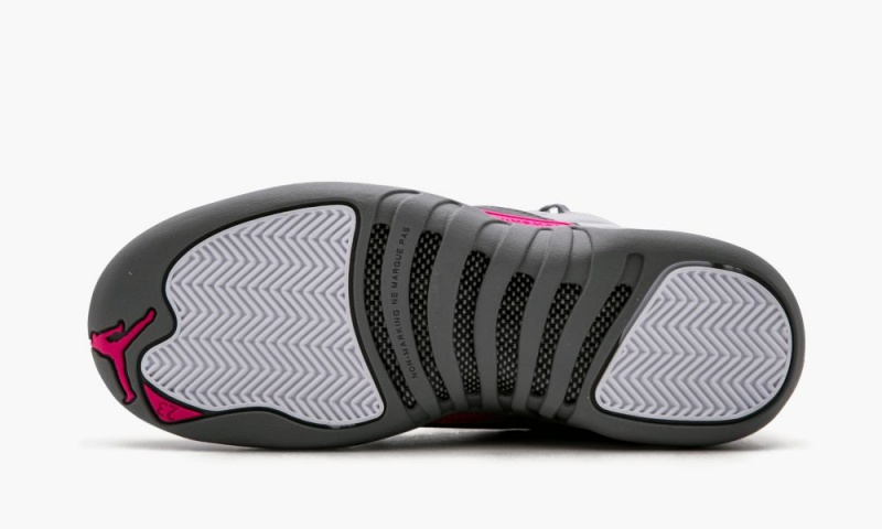 Nike Air Jordan 12 Retro GG 'Wolf Grey / Vivid Pink' Lasten Kengät Harmaat Pinkki Harmaat | 230GJUEYC