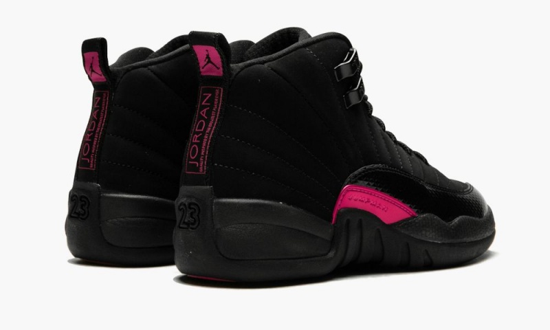 Nike Air Jordan 12 Retro GS Lasten Kengät Mustat Tummanharmaat Pinkki | 803NXJKCL