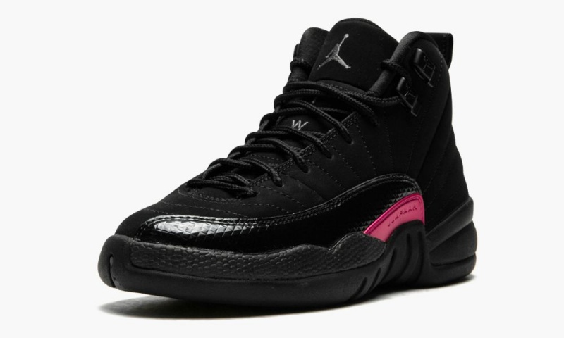 Nike Air Jordan 12 Retro GS Lasten Kengät Mustat Tummanharmaat Pinkki | 803NXJKCL