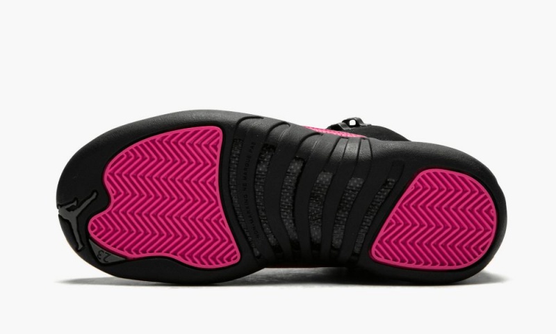 Nike Air Jordan 12 Retro GS Lasten Kengät Mustat Tummanharmaat Pinkki | 803NXJKCL