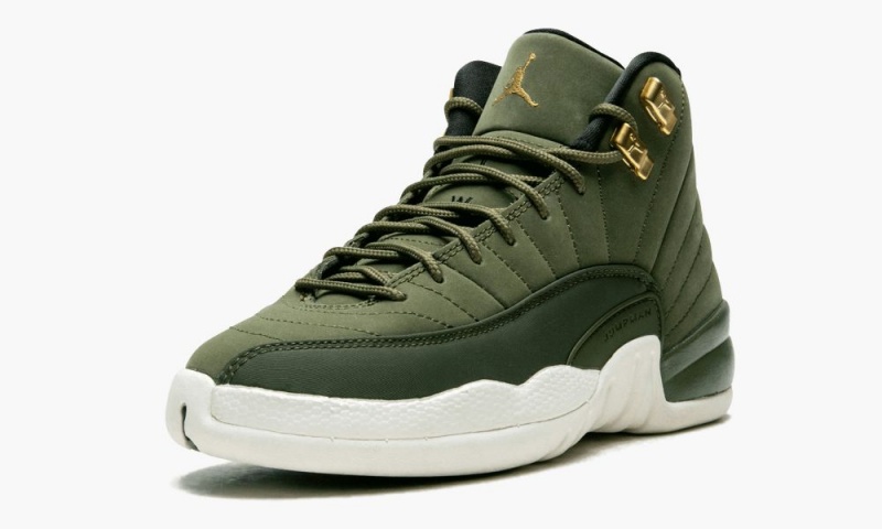 Nike Air Jordan 12 Retro GS Lasten Kengät Oliivinvihreä Metal Kultaiset | 637TINXQB