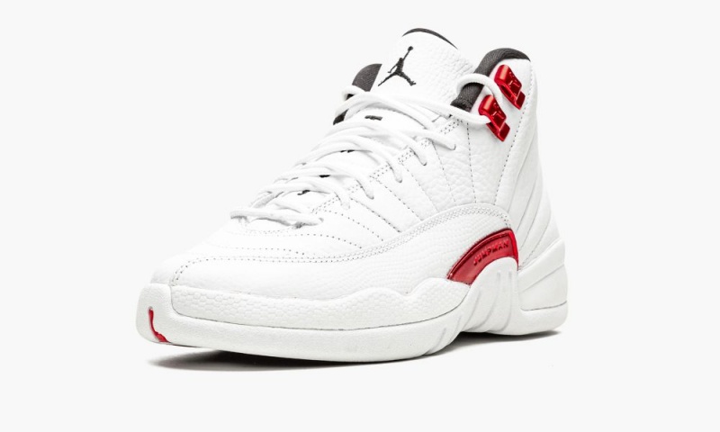 Nike Air Jordan 12 Retro GS 'Twist' Lasten Kengät Valkoinen Mustat Punainen | 981HZDEBM