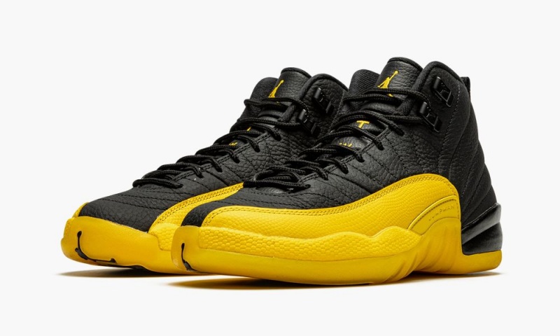 Nike Air Jordan 12 Retro GS 'University Gold' Lasten Kengät Mustat Mustat Kultaiset | 398VKRBOF
