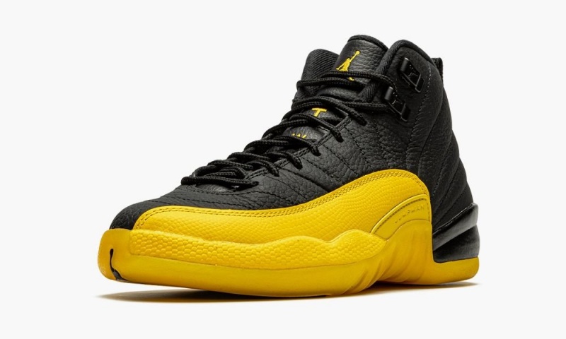 Nike Air Jordan 12 Retro GS 'University Gold' Lasten Kengät Mustat Mustat Kultaiset | 398VKRBOF
