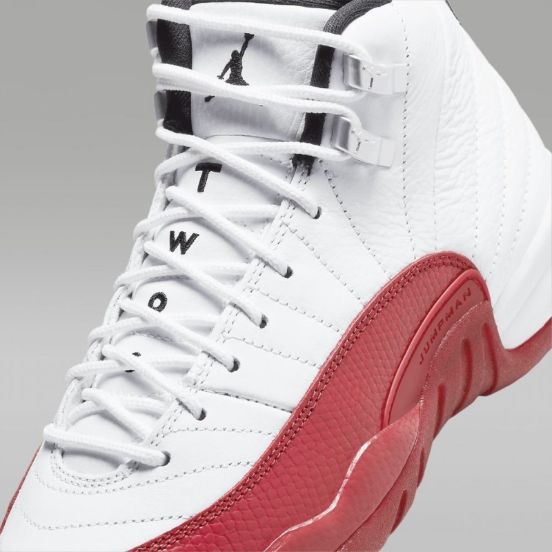 Nike Air Jordan 12 Retro Lasten Kengät Valkoinen Punainen Mustat | 059FQNIWD