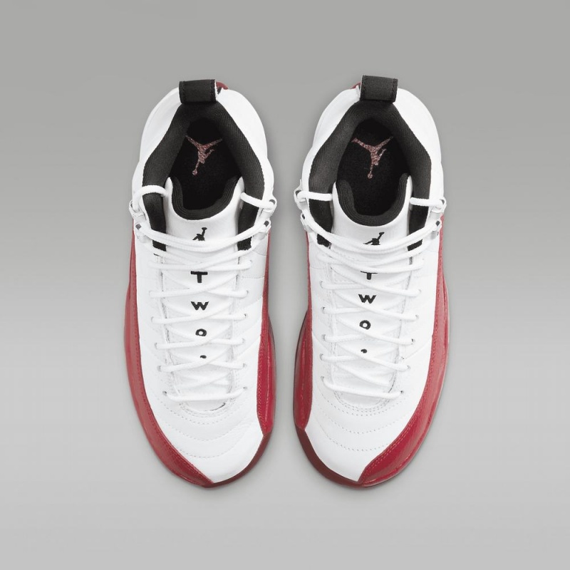 Nike Air Jordan 12 Retro Lasten Kengät Valkoinen Punainen Mustat | 059FQNIWD
