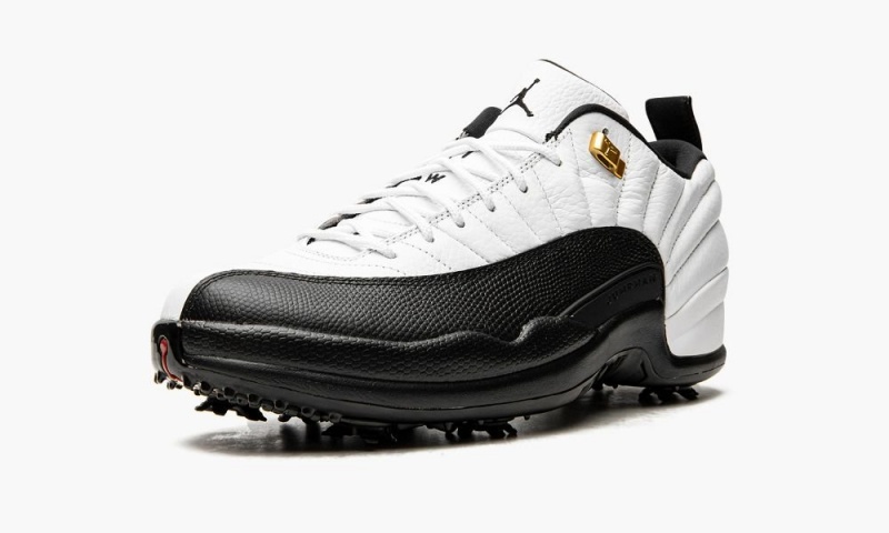Nike Air Jordan 12 Retro Low Golf 'Taxi' Miesten Kengät Valkoinen Mustat | 482JEFWYH